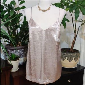 New H&M Metallic Silver/Gold Cami